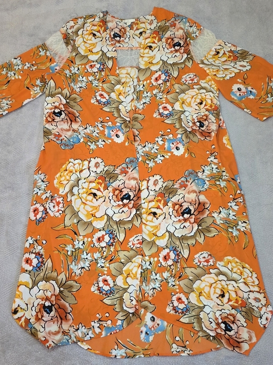 C Est. 1946 Tops - Floral Kimono Cover Up With Lace Inserts Size L